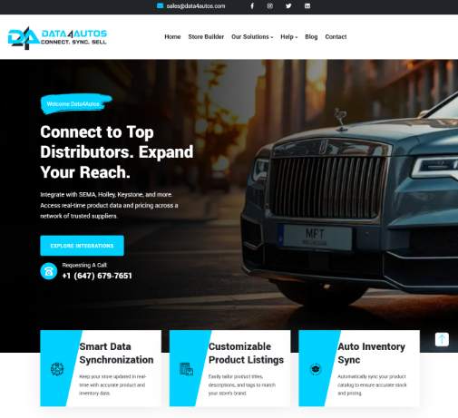 Data4Autos website